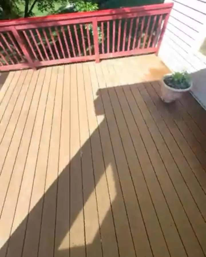 Deck after cleaning and refinishing